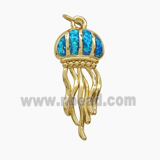 Copper Pendant Pave Zircon, Gold Plated