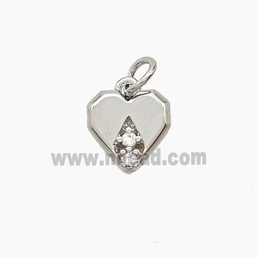 Copper Pendant Pave Zircon, Gold Plated