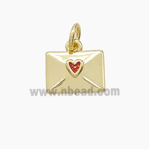 Copper Pendant Pave Zircon, Gold Plated