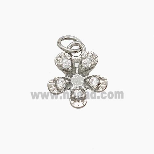 Copper Pendant Pave Zircon, Gold Plated