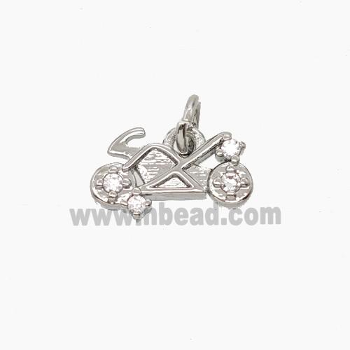 Copper Pendant Pave Zircon, Gold Plated
