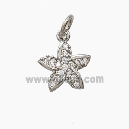 Copper Pendant Pave Zircon, Gold Plated