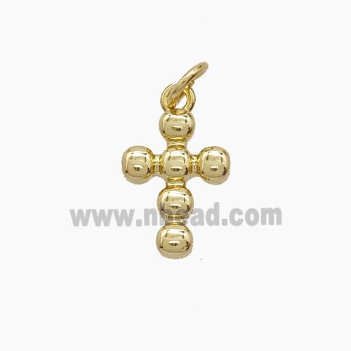 Copper Pendant Pave Zircon, Gold Plated