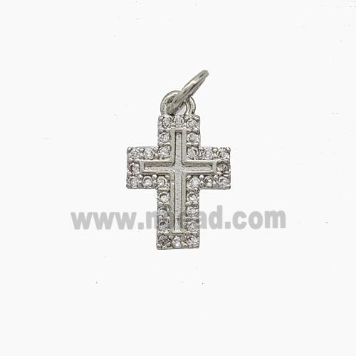 Copper Pendant Pave Zircon, Gold Plated