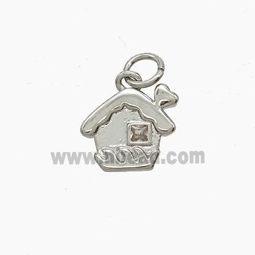 Copper Pendant Pave Zircon, Gold Plated
