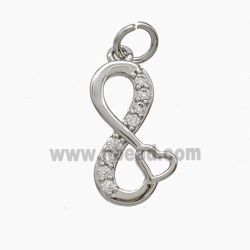 Copper Pendant Pave Zircon, Gold Plated