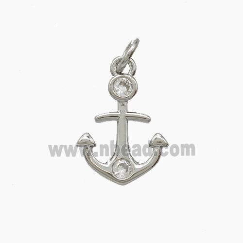 Copper Pendant Pave Zircon, Gold Plated