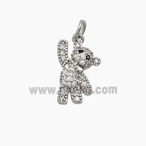 Copper Pendant Pave Zircon, Gold Plated