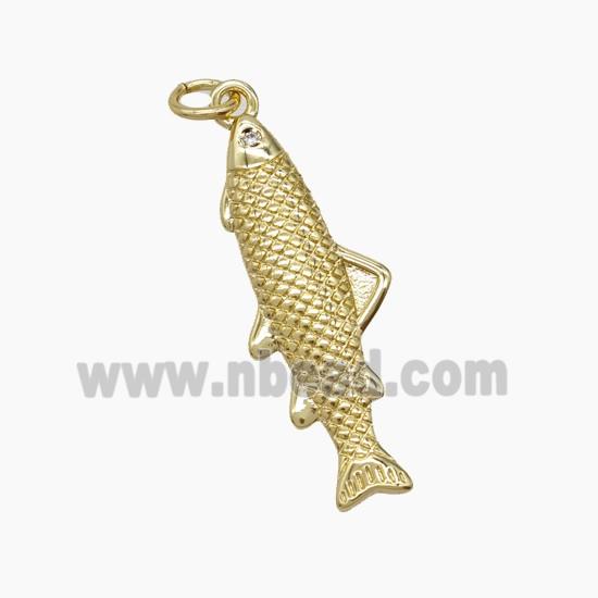 Copper Pendant Pave Zircon, Gold Plated