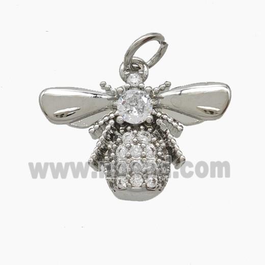 Copper Pendant Pave Zircon, Gold Plated