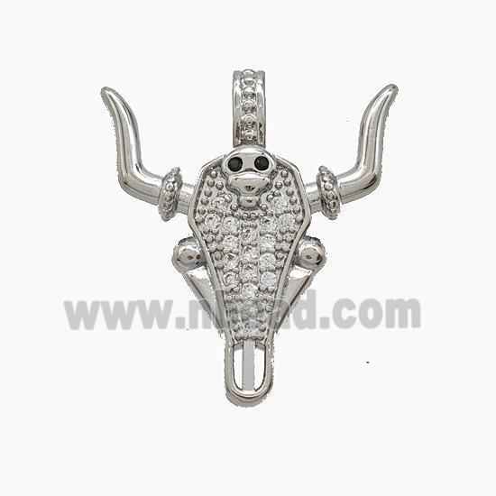 Copper Pendant Pave Zircon, Gold Plated