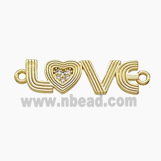 Copper Pendant Pave Zircon, Gold Plated