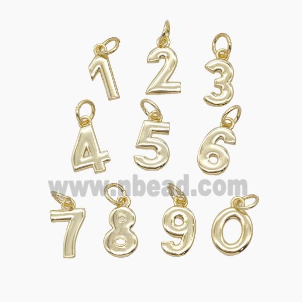 Copper Pendant Pave Zircon, Gold Plated