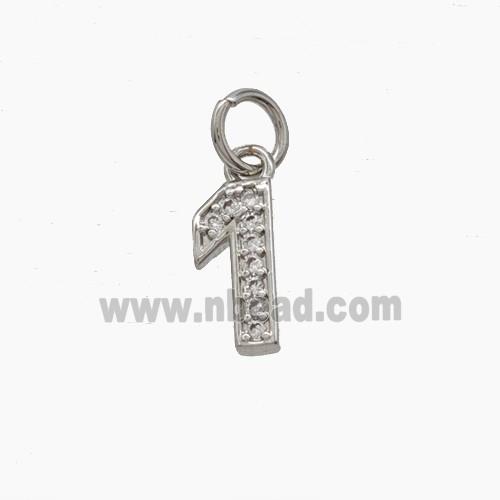 Copper Pendant Pave Zircon, Gold Plated
