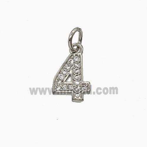 Copper Pendant Pave Zircon, Gold Plated