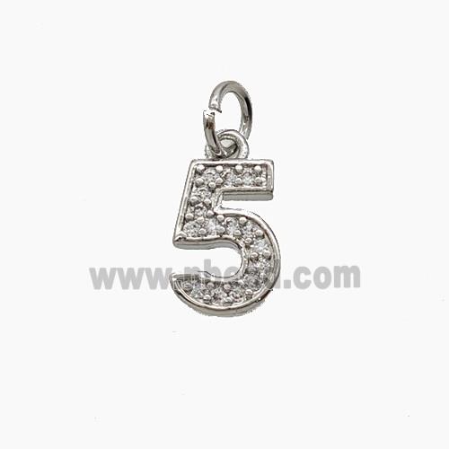 Copper Pendant Pave Zircon, Gold Plated
