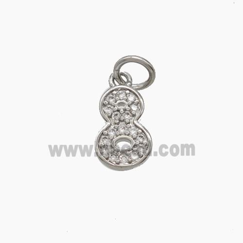Copper Pendant Pave Zircon, Gold Plated