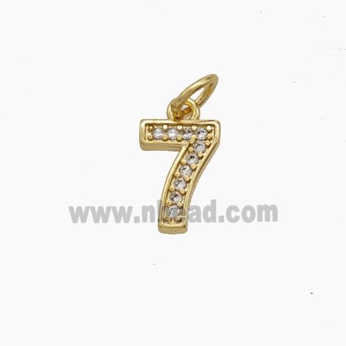 Copper Pendant Pave Zircon, Gold Plated