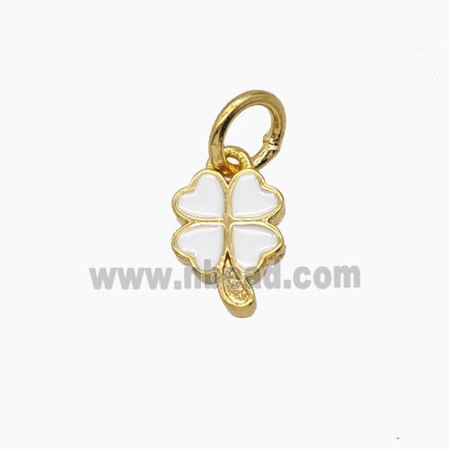 Enamel Copper Pendant, Gold Plated