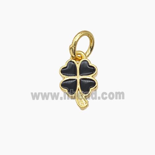 Enamel Copper Pendant, Gold Plated