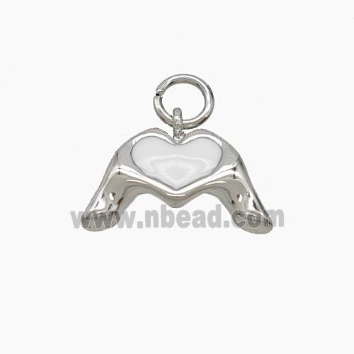 Enamel Copper Pendant, Gold Plated