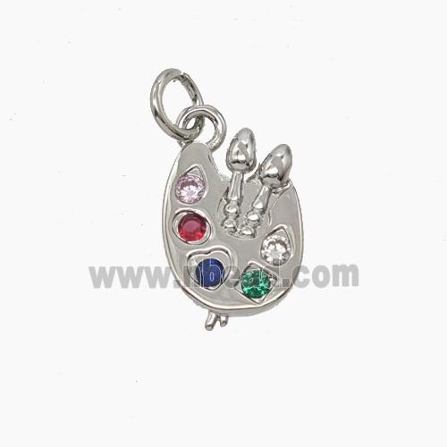 Enamel Copper Pendant, Gold Plated