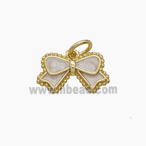 Enamel Copper Pendant, Gold Plated