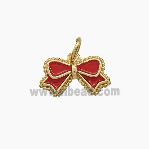 Enamel Copper Pendant, Gold Plated