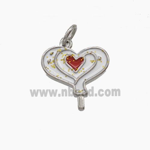 Enamel Copper Pendant, Gold Plated