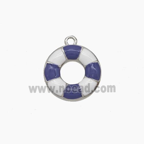 Enamel Copper Pendant, Gold Plated