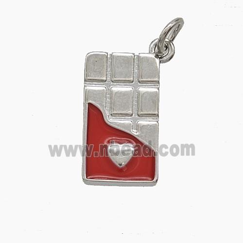 Enamel Copper Pendant, Gold Plated