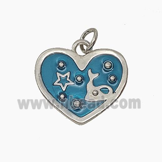 Enamel Copper Pendant, Gold Plated