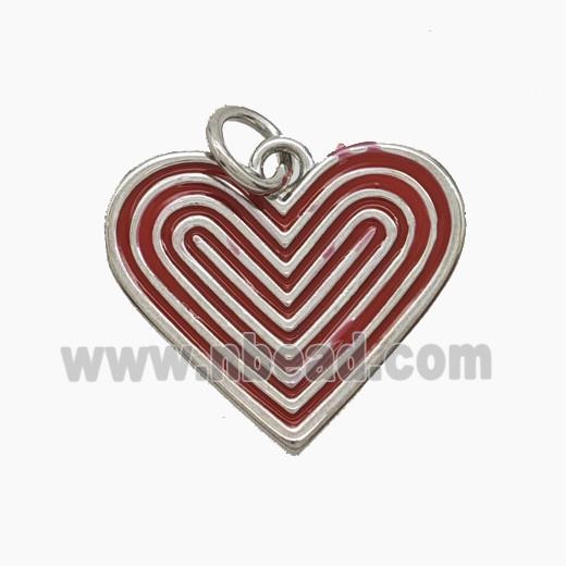 Enamel Copper Pendant, Gold Plated