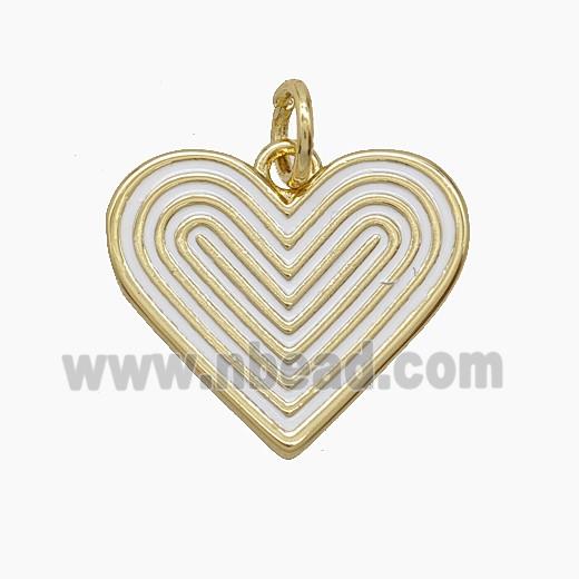 Enamel Copper Pendant, Gold Plated