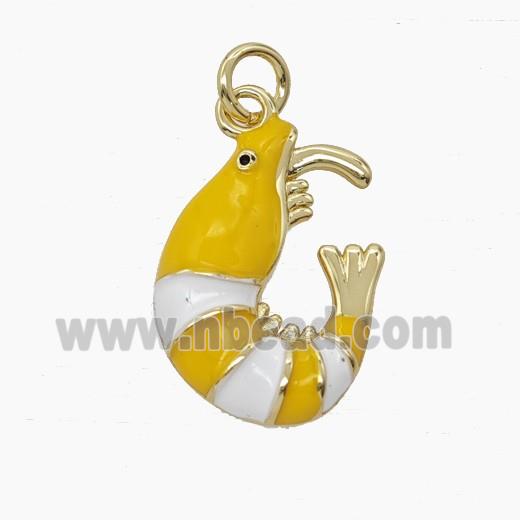 Enamel Copper Pendant, Gold Plated