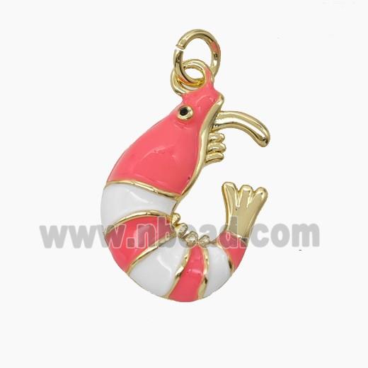 Enamel Copper Pendant, Gold Plated