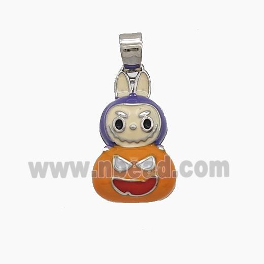 Enamel Copper Pendant, Gold Plated
