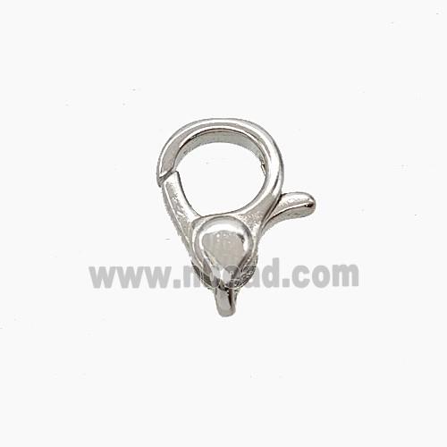 Copper Connector Clasp, Platinum Plated