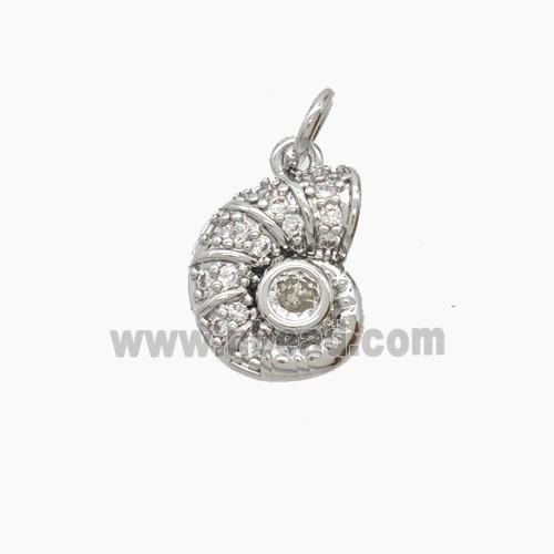 Copper Pendant Pave Zircon, Gold Plated