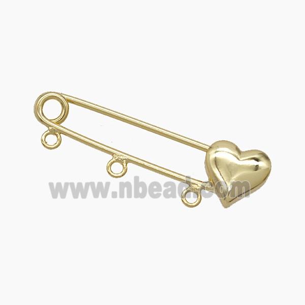 Copper Brooch, Gold Plated