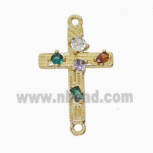 Enamel Copper Pendant Pave Zircon, Gold Plated