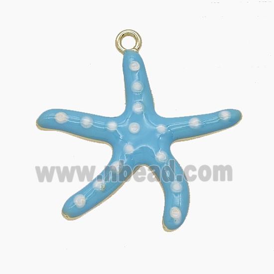 Enamel Copper Pendant, Gold Plated