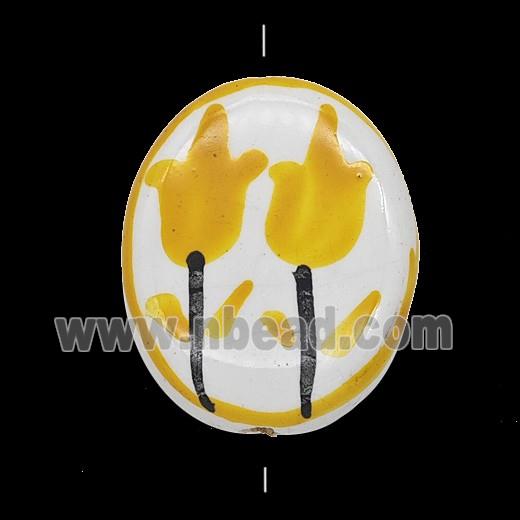 Resin Bead, Gold Plated