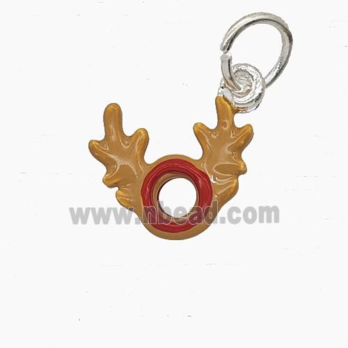 Enamel Copper Pendant, Silver Plated
