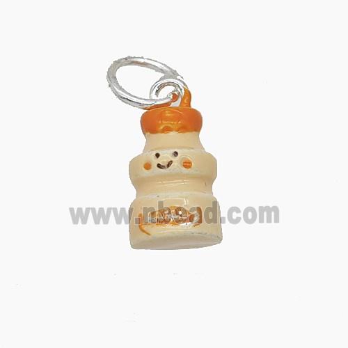 Enamel Copper Pendant, Silver Plated