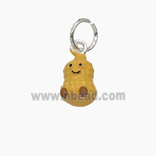 Enamel Copper Pendant, Silver Plated