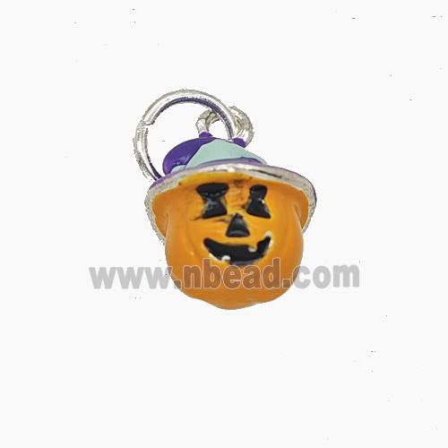Enamel Copper Pendant, Silver Plated