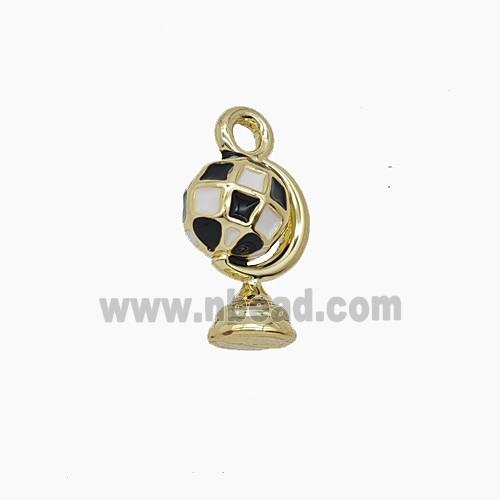 Enamel Copper Pendant, Gold Plated