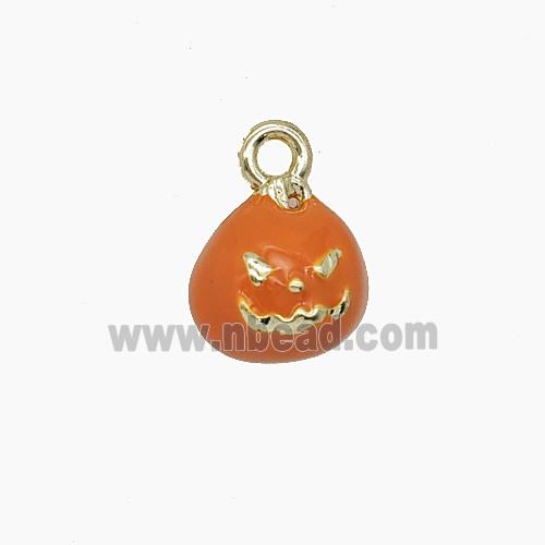 Enamel Copper Pendant, Gold Plated