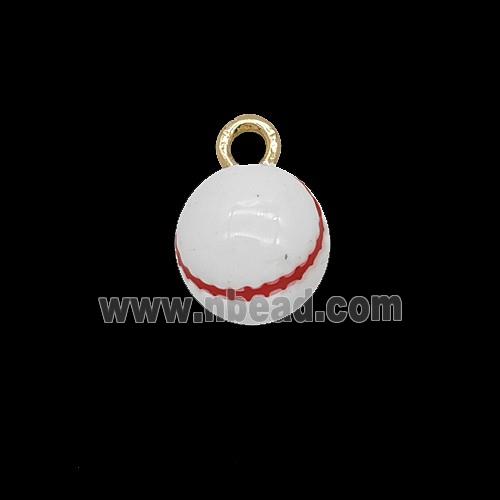 Enamel Copper Pendant, Gold Plated